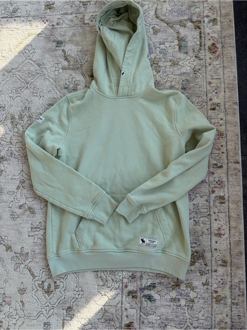 Kids Abercrombie Sage Green Hooded Sweatshirt